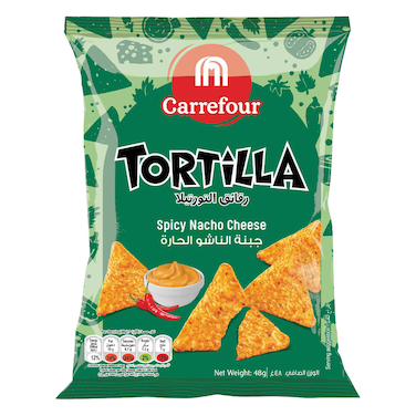 Carrefour Spicy Nacho Cheese Tortilla Chips, 48g