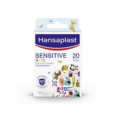 Hansaplast Sensitive Kids Plasters, Skin Friendly, Non-stick, 20 Strips