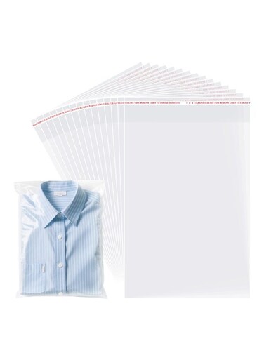 200Pcs 10" x 14" inches Clear Resealable Poly Mailers Bag,Self Adhesive Sealing OPP Cello Bags for Bakery Cookies Candy Treats Decorative Wrappers (Pack Of 200)