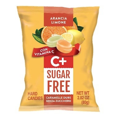 Serra Sugar-Free Vitamin C Plus Orange and Lemon Hard Candies, 80g