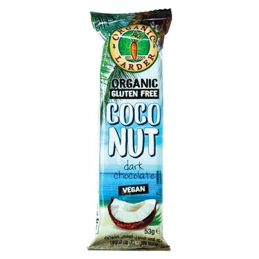 Organic Larder Gluten Free Coconut Dark Chocolate, 53g