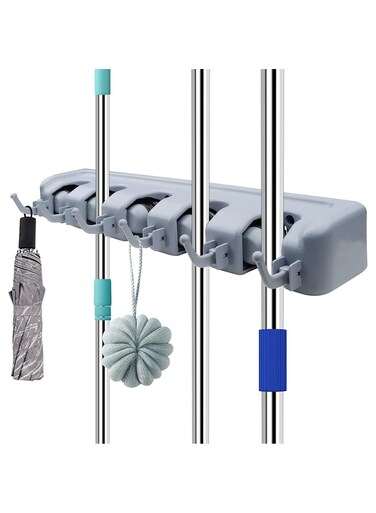 And Broom Tool Holder Organizer, T56 Multipurpose Wall Mounted Non Slide Storage Hooks Racks And Towels, Keys, Tools Hanger Include Screws For Indoor, Kitchen Garden