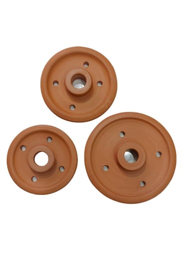 Clay Pot Lid Cover, set of 3, Terracotta Grape Leaf Roll Lid, Weighted Cooking Grill Plate for Perfect Tool for Stuffed Dishes, 19-23-27-cm