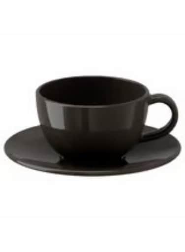 Coffee cup and saucer dark grey 14 cl