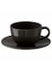 Coffee cup and saucer dark grey 14 cl