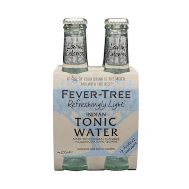 Fever-Tree Refreshingly Light Indian Tonic Water 200ml Pack of 4