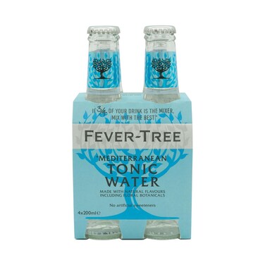 Fever-Tree Mediterranean Tonic Water 200ml Pack of 4