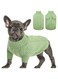 Small Dog Pullover Sweater, Cold Weather Cable Knitwear, Classic Turtleneck Thick Warm Clothes for Chihuahua, Bulldog, Dachshund, Pug, Yorkie (light green, S)