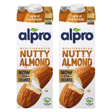 ألبرو مشروب اللوز المحمص نباتي 100% خالي من اللاكتوز ومنتجات الألبان 1 لتر حزمة من قطعتين