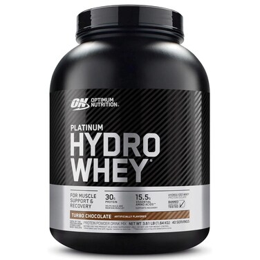 Optimum Nutrition Platinum Hydrowhey Hydrolyzed Whey Protein Powder Turbo Chocolate, 1.64kg