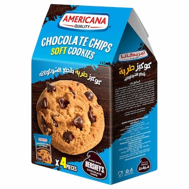 Americana Quality Chocolate Chips Soft Cookies, 40g Pack of 4