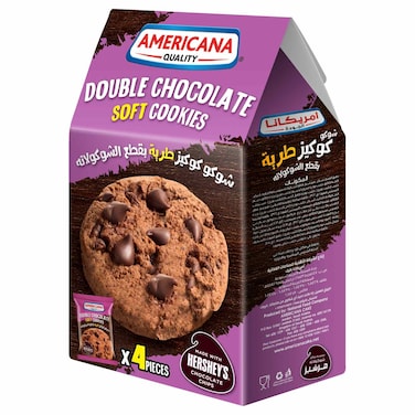 Americana Quality Double Chocolate Soft Cookies, 40g Pack of 4