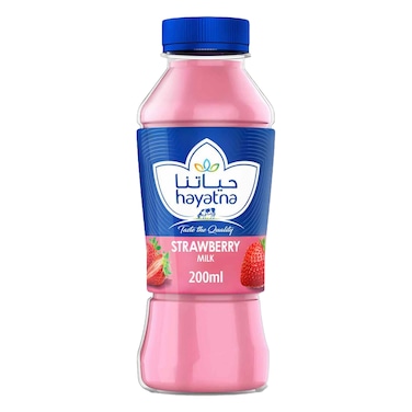 حياتنا حليب بنكهة الفراولة غني بالمغذيات والفيتامينات الحيوية 200 ملل