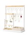 TAME Jewelry Organizer Jewelry Stand Jewelry Holder Organizer Mothers Day Gift,4-Tier Necklace Organizer with Ring Tray,Aesthetic Jewelry Tower Storage Rack Tree -White