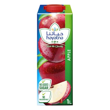 Hayatna Pure Apple Juice Free from preservatives No added sugar 1L