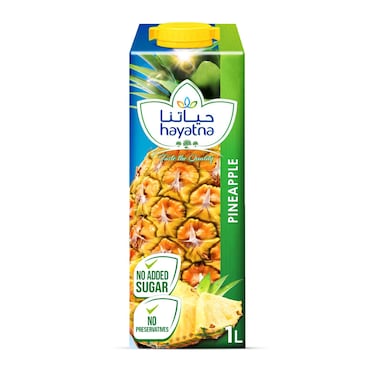Hayatna Pure Pineapple Juice Free From Preservatives No Added Sugar, 1L