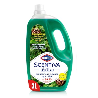 Clorox Scentiva Disinfectant Floor Cleaner, Mediterranean Pine Forest, 3L