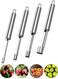 and Pitter Set of 4 Multi-Function Corer and Pitter Remover Set Stainless Steel Core Remover Tool for Apple, Pear, Cherry, Jujube, Red Dates or More with Sharp Serrated Blade