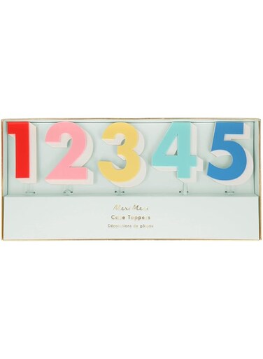 Meri Meri Rainbow Number Acrylic Toppers