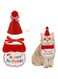 Bolivia's Pet Birthday Party Supplies, 2 PCS Cute Pet Birthday Hat Scarf Set, Exquisite Pet Costumes Headwear Accessories, Durable Pet Party Decorations for kitten and Puppy (Red)
