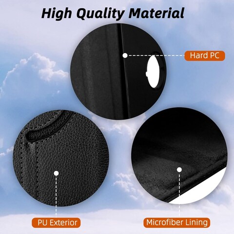 Muzz Rotating Case for Samsung Galaxy Tab S9 FE 5G 10.9 Inch/S9 11 Inch 2023, 360 Degree Stand Cover, Auto Sleep/Wake (Black)