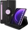 Muzz Rotating Case for Samsung Galaxy Tab S9 FE 5G 10.9 Inch/S9 11 Inch 2023, 360 Degree Stand Cover, Auto Sleep/Wake (Black)