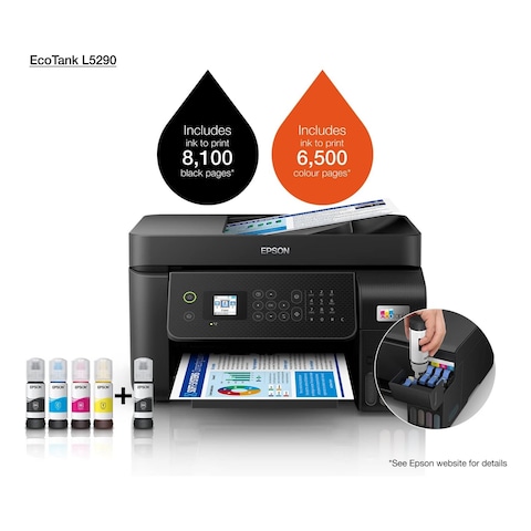 Epson EcoTank L5290 Wi-Fi All-in-One Ink Tank Printer with ADF Black