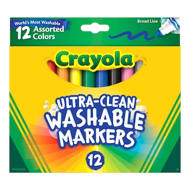 Crayola Ultra Clean Washable Marker, 12 PCS
