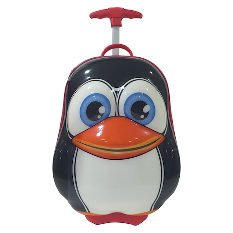 Squashable Black Owl Patterned Flash LED Light Kids Trolley