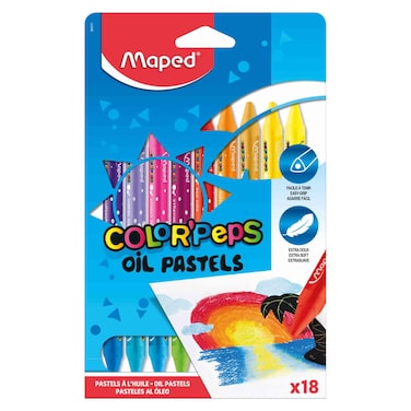 مابد كولور بيبس ألوان الباستيل الزيتية 18 قطعة