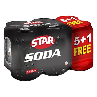 Star Soda Can, 330ml Pack of 6
