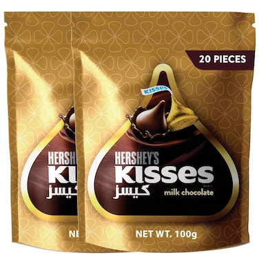 Hershey's  Kisses Milk Chocolate 100g Pack of 2