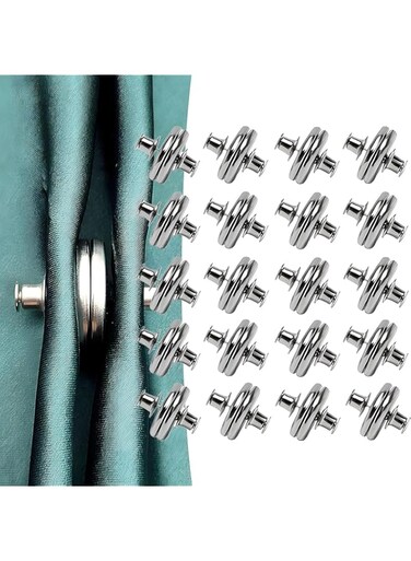 Magnetic Curtain Clips, Curtain Magnets Closure, Strong Magnets Curtains Weights, Prevent Light Leaking Keep Curtain Closed for Home Bedroom Office Draperies