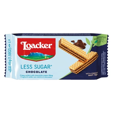 Loacker Less Sugar Chocolate Wafer, 45g