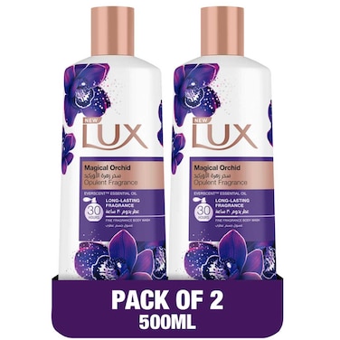 Lux Opulent Fragrance Body Wash  New Magical Orchid 500ml Pack of 2