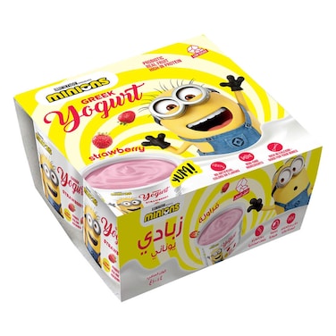 Minions Strawberry Flavoured Greek Yogurt, 100g Pack of 4