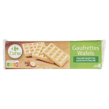 Carrefour Extra Hazelnut Praline Wafers, 110g