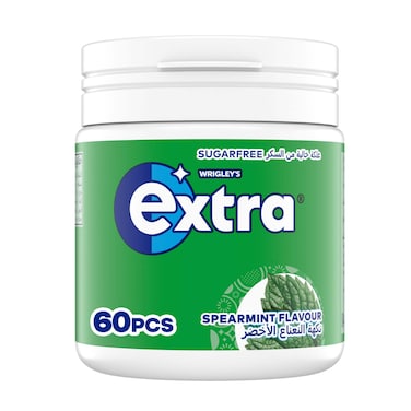 Wrigley's Extra Gum Spearmint, Sugar Free Chewing Gum 60 Pellets