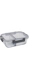 Royalford Food Storage Container RF9215 950ml Transparent Glass Food Container Reusable, Airtight Storage Box with Snap Locking Lid