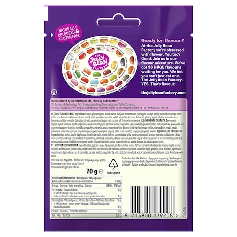 The Jelly Bean Factory 36 Flavours Mix Gourmet Jelly Beans Bag, 70g