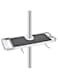 MAKINGTEC ABS Bathroom Shelf Rack Shower Caddy Wall Mount Holder, No Drilling Shower Organiser for Shampoo Soap with 19-25mm Rail and Double Hook for 19mm-25mm Shower Rail Black