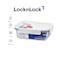 LocknLock Clear Glass Rectangular 2L White &ndash; Airtight, Heat-Resistant, BPA-Free Food Storage Container