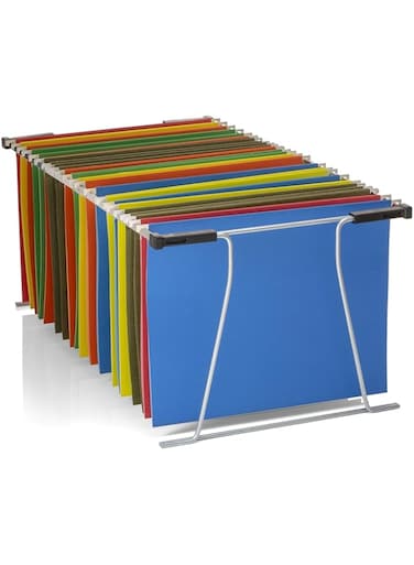 Officemate Universal Hanging File Frame, Letter and Legal Size, Rails 24 to 27, Steel, 1 Set (91966), Assorted Colors