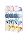4 PCS Stackable Water Bottle Organizer for Cabinet,4.7" W X5.3"H Great for Stanley Yeti Bottle and Other Tumbler Organizer for Kitchen Cabinets,Clear Stackable Water Bottle Holder and Wine Rack
