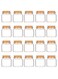 20 Pcs Cork Stoppers Glass Bottles 50ml Yogurt Pudding Bottle Mini Mason Jar Small Glass Bottles With Cork Lid for Wedding Favors Wishing Bottles