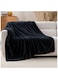 Silky Soft Bed Blanket Single Microfiber 150x200cm Throw Blanket Black 280GSM