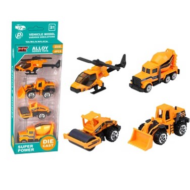 Play it Alloy Series Diecast Model Car and Vehicle Toy Set 4 Assorted 4 PCS