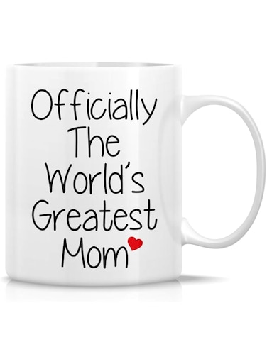 Retreez Funny Mug - Officially The World's Greatest Mom 11 Oz Ceramic Coffee Mugs - Funny, Sarcasm, Sarcastic, Motivational, Inspirational birthday gifts for mom, mum, mama, mother, mother's day gift