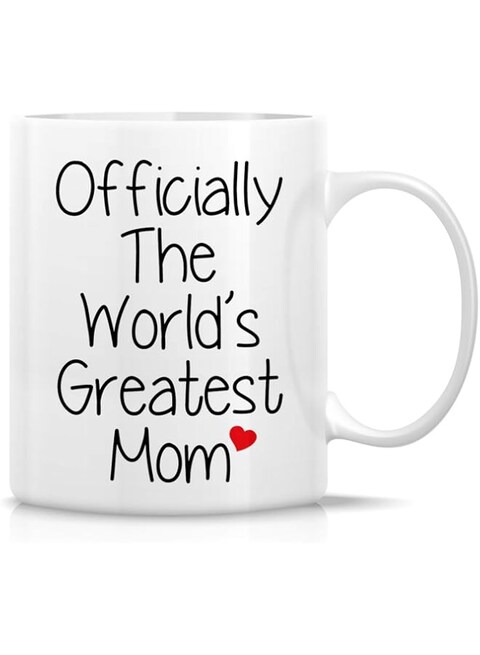 Retreez Funny Mug - Officially The World&#39;s Greatest Mom 11 Oz Ceramic Coffee Mugs - Funny, Sarcasm, Sarcastic, Motivational, Inspirational birthday gifts for mom, mum, mama, mother, mother&#39;s day gift