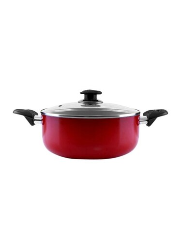 Casserole With Glass Lid Red 20cm